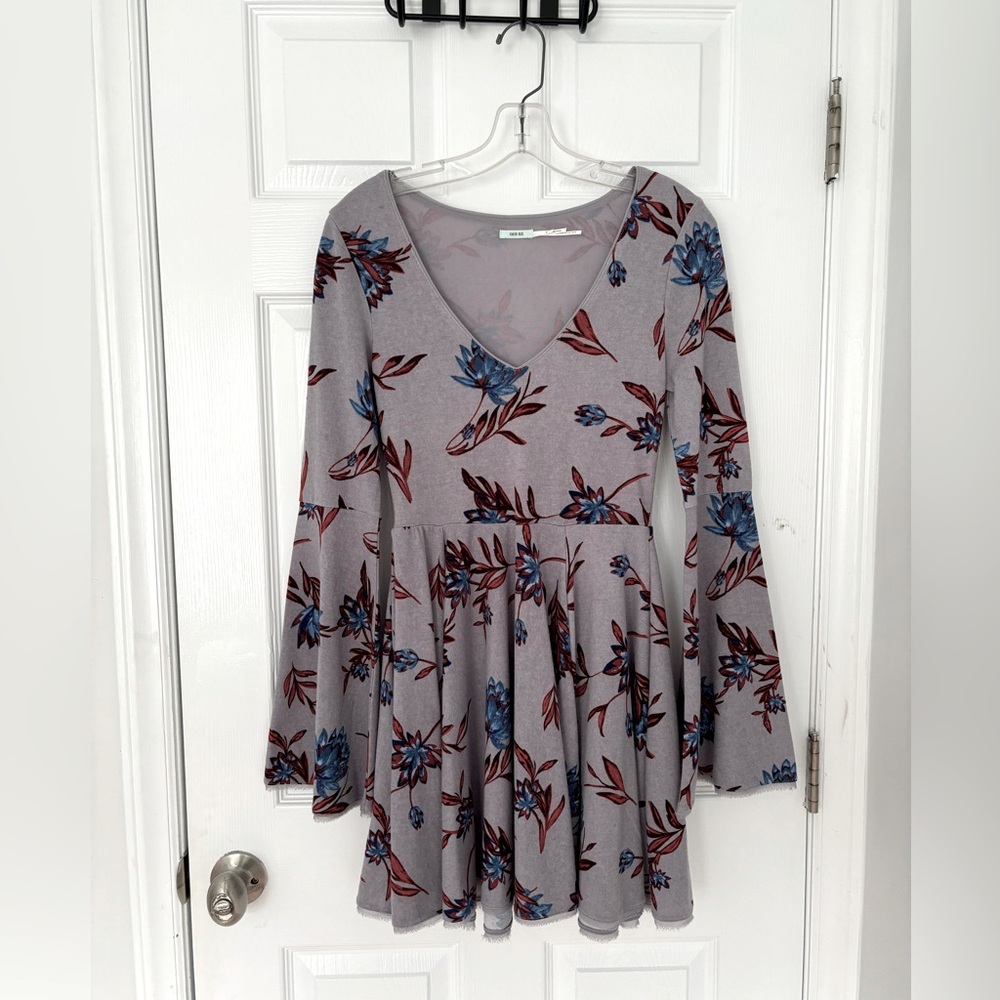 Kimchi Blue Purple Floral Dress Small
